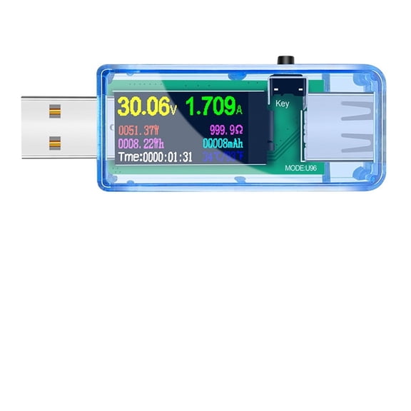 U96 USB tester DC Digital voltmeter amperimetro power bank charger indicator voltage current meter detector+ load+ ,Live Data