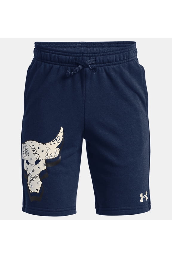 UA Boys' Project Rock Rival Terry Shorts YXS