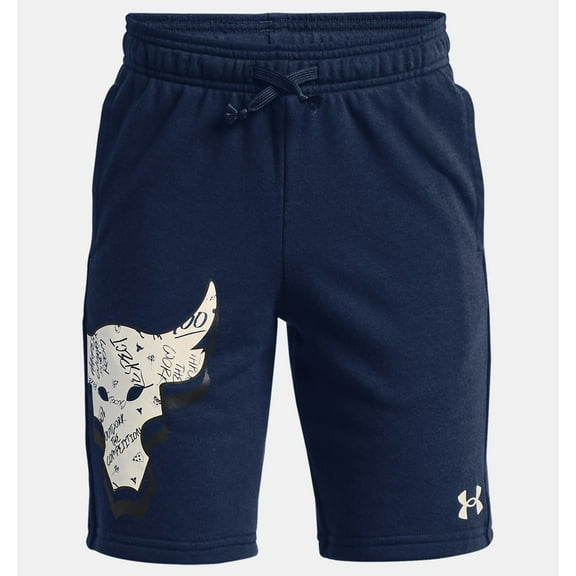 UA Boys' Project Rock Rival Terry Shorts YXS