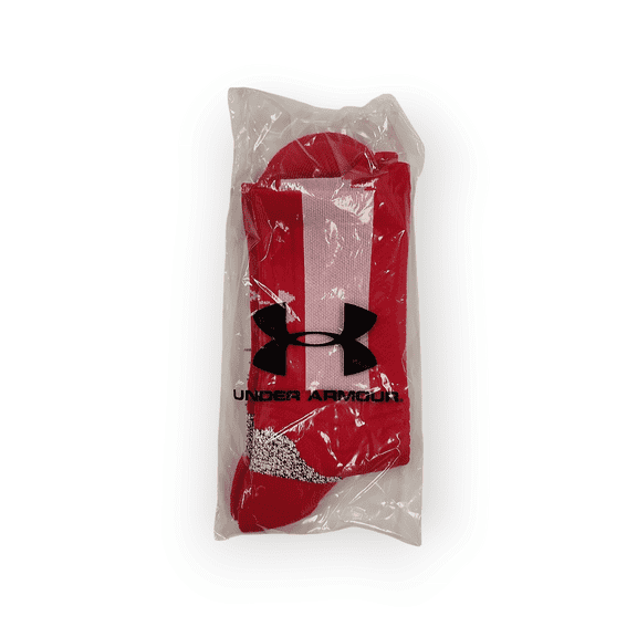 UA Playmaker Team Mid Crew Socks-XL-Red