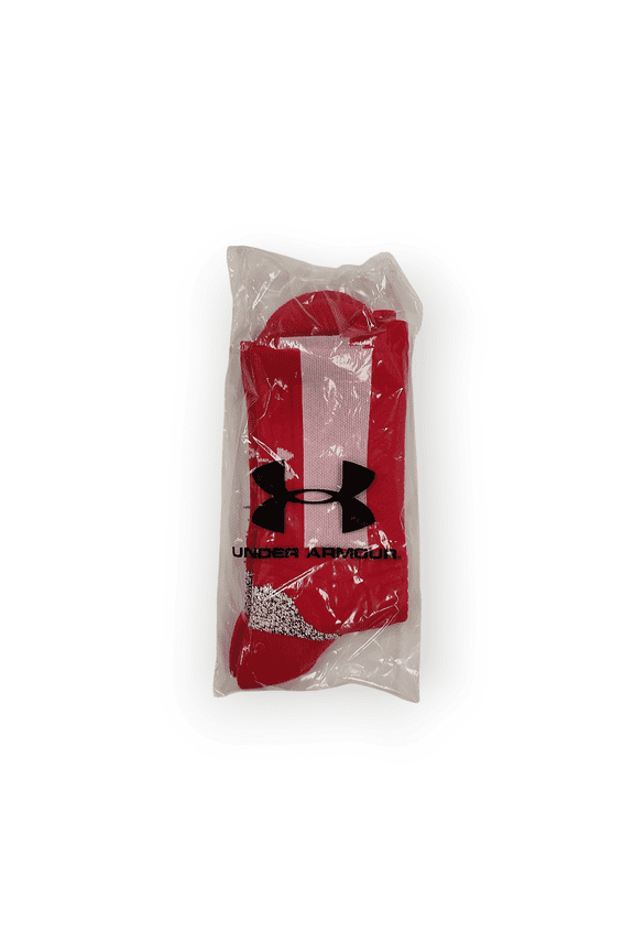UA Playmaker Team Mid Crew Socks-XL-Red