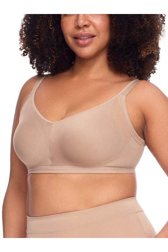 Women's Underarm-Smoothing with Seamless Stretch Wireless Lightly Lined Comfort Bra, Sizes S-3XL