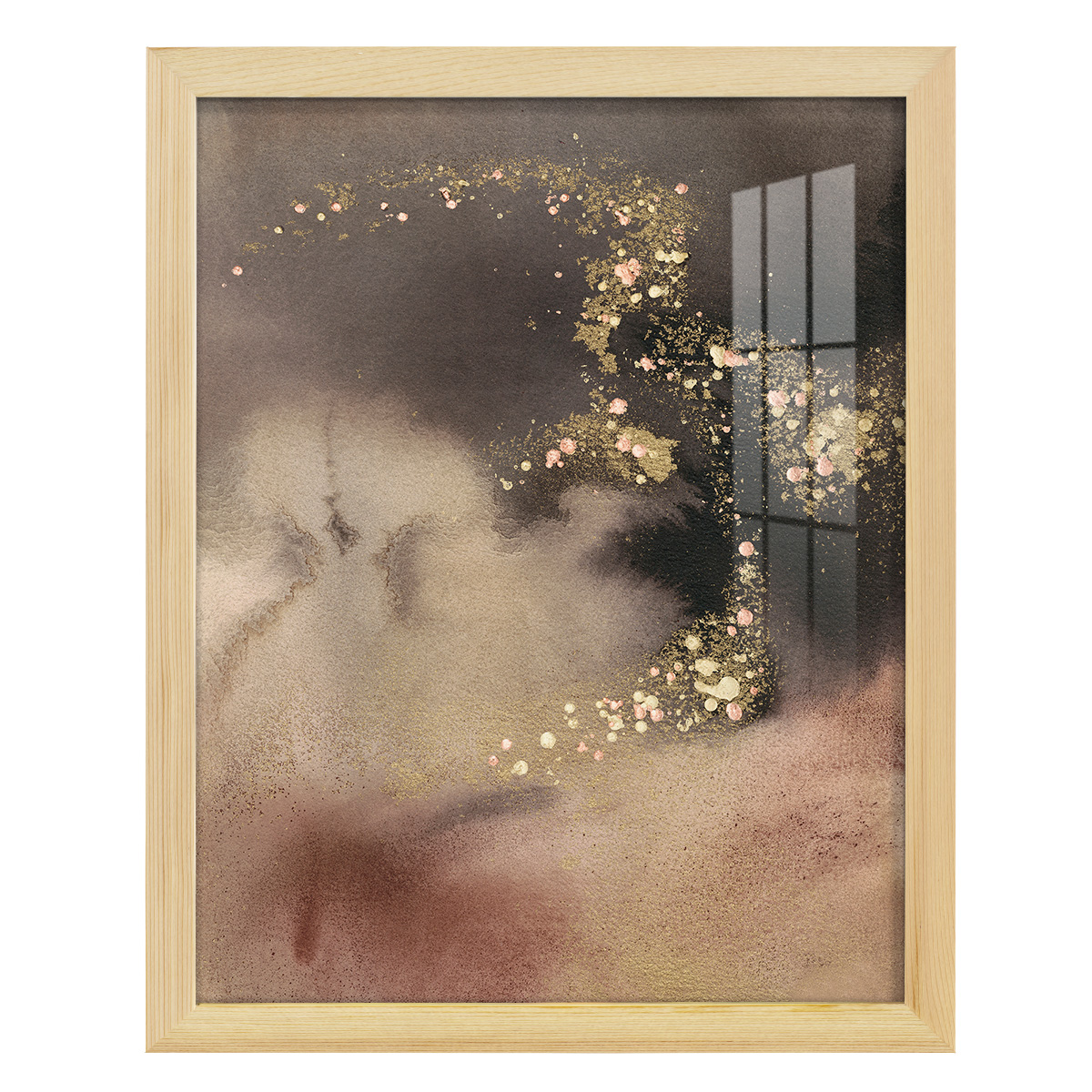 UA UK Mountain Seasons II - Framed Print w/glass - Natural Wood