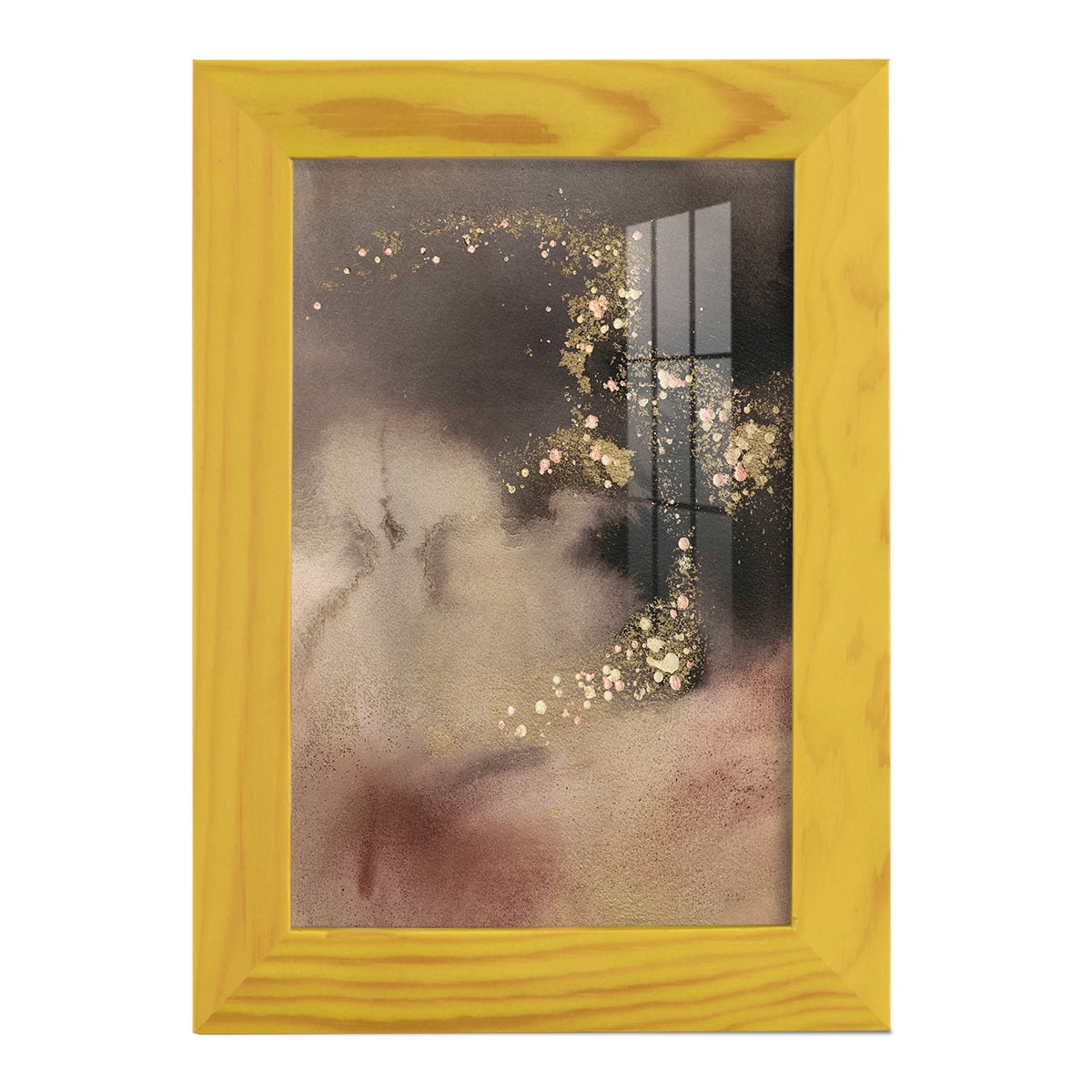 UA UK Mountain Seasons II - Framed Print w/glass - Sunflower Yellow