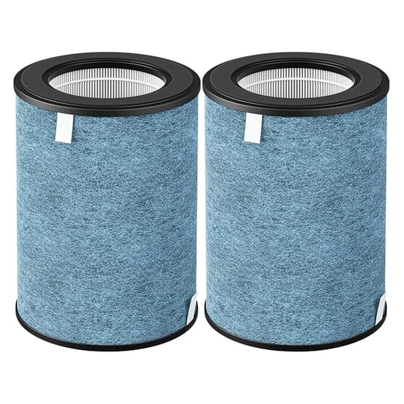 UA1450 HP202 HP302 HP301 HC502 HEPA Filter Replacement for MAX HP200 HP300 HC500 Series HE2FKBAS, HE2FKBASMB 3-in-1 True HEPA Activated Carbon 2 Packs