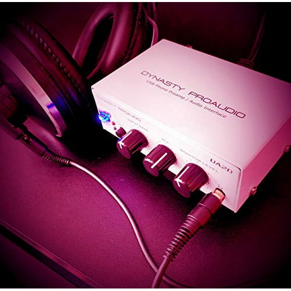 UA2D USB Phono Preamp for Turntable, Preamp with RIAA Equalized Low Noise Moving Magnet A/D Converter (Power Adaptor & USB Cable Included)