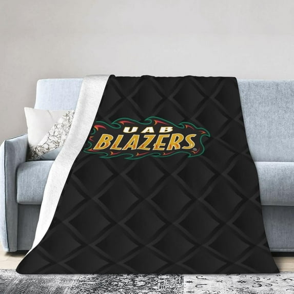 UAB Blazers Logo Ultra-Soft Micro Fleece Blanket Soft Comfortable Flannel Blanket Available for Bed Couch Living Room