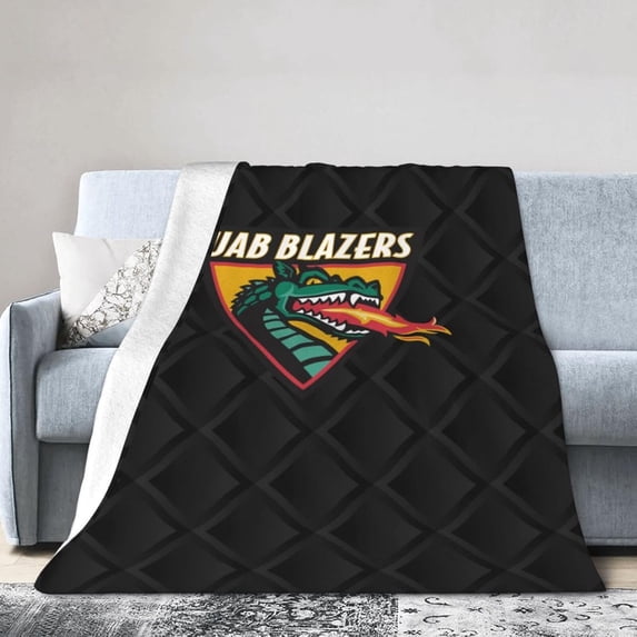 UAB Blazers Logo Ultra-Soft Micro Fleece Blanket Soft Comfortable Flannel Blanket Available for Bed Couch Living Room