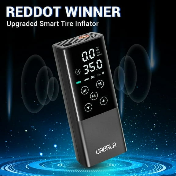 UABRLA Portable Air Compressor Tire Inflator: Tire Pump Car Tire Inflator with Digital Pressure Gauge, Fast Inflation, Auto Tire Pump for Car Tires, Motorcycles, Bikes or Balls