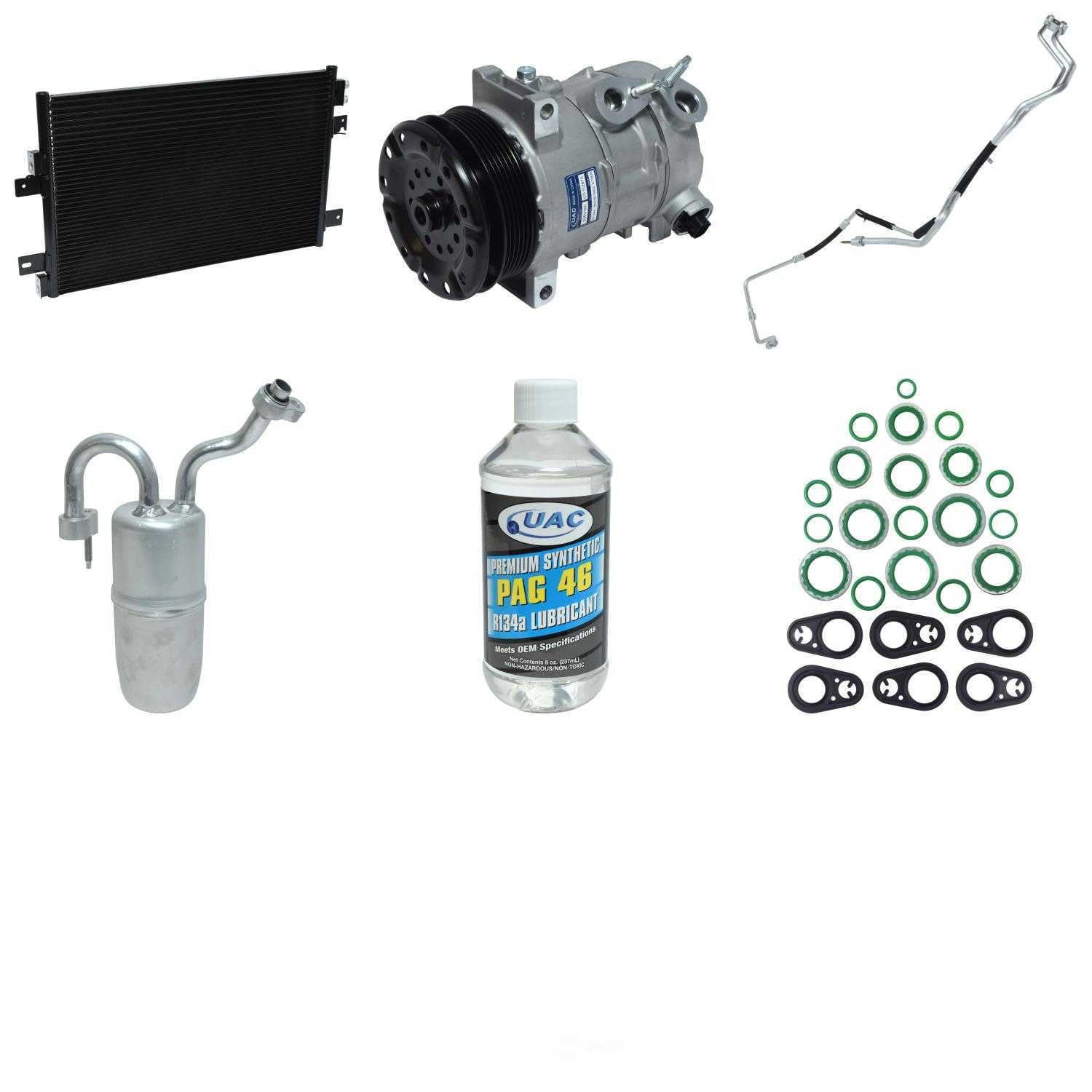 UAC A/C Compressor and Component Kit KT4931A for Automotive Air Conditioning Parts