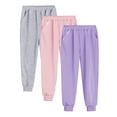 thumbnail image 1 of UACY 3PCS Boys Girls Joggers Sweatpants for Kids Teens Baggy Cuffed Sweat Pants with Pockets Drawstring Waist Athletic Casual Activewear (Light Ashy, 13-14 Years), 1 of 9