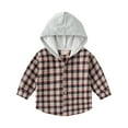 thumbnail image 1 of UACY Baby Boys and Toddler Boys Button Down Shirt Toddler Boys Long Sleeve Fashionable Winter Autumn Hoodie Shirt Tops Coat Outwear for Babys Clothes Plaid Yellow Black, 1 of 6