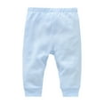 thumbnail image 1 of UACY Baby Boys and Girls Jogger Pants - Cotton Linen Elastic Waist Harem Trousers for School Daily Comfort Wear (Light Blue, 9-12 Months), 1 of 2