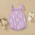 thumbnail image 1 of UACY Baby Girl Boy Knit Easter Bunny Romper Sleeveless Bodysuit Jumpsuit My 1st Easter Outfit Cute Spring Clothes, 1 of 7
