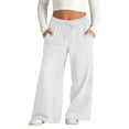 thumbnail image 1 of UACY Baggy Jeans for Girls Drawstring Wide Leg Denim Pants with Pockets Elastic High Waisted Strechy Pull On Trousers ﻿, 1 of 9