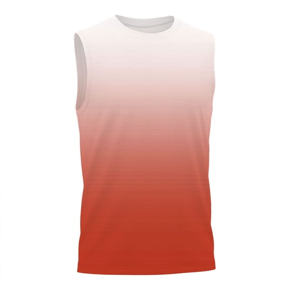 UACY Boys Casual Tank Tops for Summer, Teen Basic Crewneck Sleeveless Shirts, Kids Loose Athletic Soft Tee Top (Brick Red, 6-7 Years)