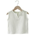 thumbnail image 1 of UACY Boys Girls Cotton Linen Tank Top Toddler Kids Sleeveless Crewneck Vest Tee Shirt Baby Summer Solid Tshirt (C, 24-36 Months), 1 of 4