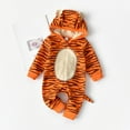 thumbnail image 1 of UACY Boys Girls Tiger Animal Costume Hooded Romper Jumpsuit One Piece Halloween Dress Up Cosplay Outfit for Boys Girls (Orange, 12-18 Months), 1 of 4