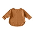 thumbnail image 1 of UACY Boys Long Sleeve T-Shirt Toddler Baby Solid Shirt Kids Cotton Pullover Tee Tops (Orange, 6-12 Months), 1 of 8