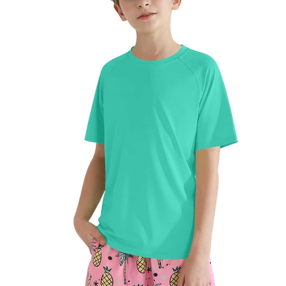 UACY Boys Short Sleeve Athletic T-Shirts Kids Basic Quick Dry Lightweight Tees Undershirt Tops 