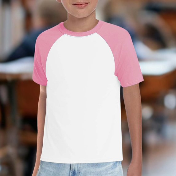 UACY Boys Tshirt Short Sleeve Shirt Cotton Blend Basic Tees Breathable Baseball T-Shirts Light Weight