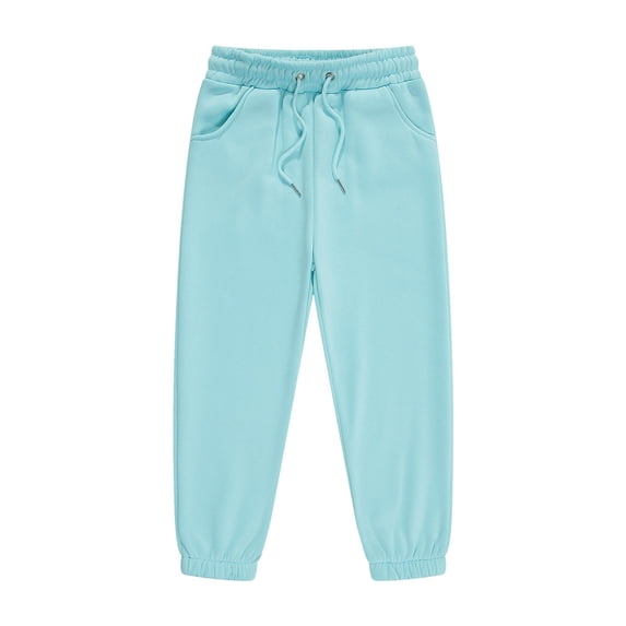 UACY Girls Boys Sweatpants Toddler Kids Solid Drawstring Elastic Waist Joggers Outdoor Active Pants with Pockets for Teen 
