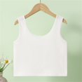 thumbnail image 1 of UACY Girls Cotton Undershirt Round Neck Sleeveless Tank Tops for Kids Lightweight Fashion Summer Sport Wear (White, 7-8 Years), 1 of 9