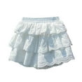 thumbnail image 1 of UACY Girls Flowy Shorts Toddler Girls Summer Ruffle Scooter Skirts High Waist Elastic Wide-Leg Floral Skorts Skirt for Kids ﻿, 1 of 9