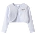 thumbnail image 1 of UACY Girls Long Sleeve Bolero Cardigan, Soft Knit Shrug Sweater with Button Front, Perfect for Kids and Toddlers, 1 of 4