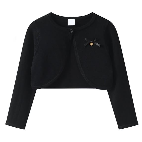 UACY Girls Long Sleeve Bolero Cardigan, Soft Knit Shrug Sweater with Button Front, Perfect for Kids and Toddlers