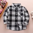 thumbnail image 1 of UACY Girls Long Sleeve Flannel Shirt Kids Buffalo Plaid Button Down Shirt Casual Cute Flannel Blouse Tops (White, 9-10 Years), 1 of 9