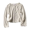 thumbnail image 1 of UACY Girls' Ribbed Knit Cardigan Long Sleeve Button down Lightweight Sweater Toddler Knitwear Button Closure Ruffled Outwear Tops, 1 of 6