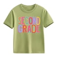 thumbnail image 1 of UACY Girls Second Grade Back to School T Shirt Short Sleeve Crew Neck Cotton Casual Graphic Tee for Kids (Light Green, 3-4 Years), 1 of 6