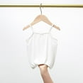 thumbnail image 1 of UACY Girls Spaghetti Strap Vest Toddler Kids Camisole Dance Tank Tops Lightweight Cotton Soft Basic Solid Undershirts (White, 6-7 Years), 1 of 4