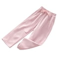thumbnail image 1 of UACY Girls Straight Leg Sweatpants Teen Girls Baggy Sweat Pants Kids Elastic Drawstring Waist Casual Solid Athletic Joggers (Pink, 9-10 Years), 1 of 8