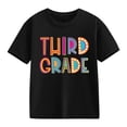thumbnail image 1 of UACY Girls Third Grade Back to School T Shirt Short Sleeve Crew Neck Cotton Casual Summer Graphic Tee (Black, 4-5 Years), 1 of 6