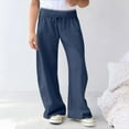 thumbnail image 1 of UACY Girls Wide Leg Sweatpants Solid Drawstring Baggy Joggers Y2K Low Rise Sweatpant Casual Barrel Sweatpant with Pockets, 1 of 6