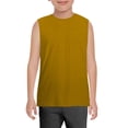 thumbnail image 1 of UACY Kids Boys Plain Sleeveless Tank Tops Tween Boys Summer Athletic Casual Crew Neck Soft Undershirt Autumn Versatile Tees (Gold, 5-6 Years), 1 of 7