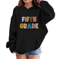 thumbnail image 1 of UACY Kids Fifth Grade Pullover Hoodie Colorful Letter Graphic Boys Girls Long Sleeve Hooded Sweatshirt (Black, 11-12 Years), 1 of 5