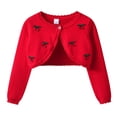 thumbnail image 1 of UACY Kids Girls Bolero Sweater Shrug, Long Sleeve Open Front Knit Cardigan for School, Party and Everyday Wear, 1 of 6