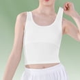 thumbnail image 1 of UACY Kids Girls Dance Tank Tops Tween Girls Cotton Sleeveless Summer Undershirt Casual Camisole Athletic Ballet (White, 9-10 Years), 1 of 4