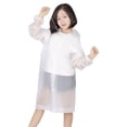 thumbnail image 1 of UACY Kids Rain Jacket, Rain Ponchos for Kids with Hood and Sleeves Reusable Raincoats for Boys and Girls ﻿ (White, 2-12 Years), 1 of 8