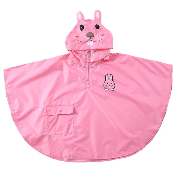 UACY Kids Rain Poncho Cute Raincoat Jacket Cute Rain Coat Toddler Boys Girls Rain Light Waterproof Hoodie Outwear (Pink, 3-4 Years)