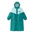 thumbnail image 1 of UACY Kids Rain Poncho with Hood Reusable Rain Jacket Lightweight & Durable Raincoats for Boys and Girls for Travel Outdoor (Green, 12-14 Years), 1 of 4
