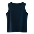 thumbnail image 1 of UACY Kids Sleeveless Undershirt Tank Top for Boys Girls Inner Wear Comfortable Breathable Soft Loungewear Pajama Base (Dark Blue, 4-5 Years), 1 of 2