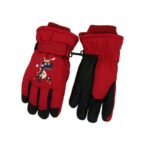 UACY Kids Winter Snow Ski Snowboard Gloves for Girls Boys Waterproof Fleece Lined Thermal Glove, 4-8 Years