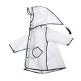 thumbnail image 1 of UACY Rain Poncho for Kids Reusable, Rain Coats for Girls Boys Clear Kids Rain Jacket, Kids Ponchos with Hood (Black, L), 1 of 6