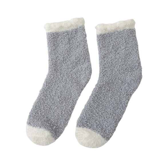 UACY Regular Socks for Fuzzy Socks for Women with Grips Plush Fuzzy Socks Sleep Cozy Socks Sleep Socks Winter Soft Fluffy Sock