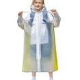 thumbnail image 1 of UACY Reusable Rain Jacket for Girls Waterproof Long Sleeve Rain Coat Poncho with Hood Kids Lightweight Long Sleeve Raincoat (Yellow, 7-8 Years), 1 of 3
