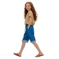 thumbnail image 1 of UACY Shorts for Girls Knee Length High Waisted Long Linen Shorts with Pockets Wide Leg Summer Lounge Baggy Linen Pants ﻿, 1 of 4